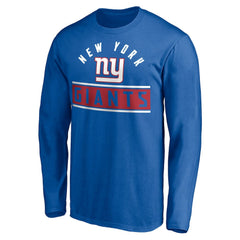 New York Giants Team Arch Knockout Long Sleeve T-Shirt Royal | NFL
