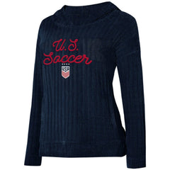 USWNT Concepts Sport Women's Linger Long Sleeve Hooded Top Navy - FIFA World CUP