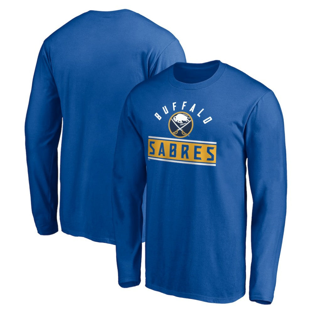 Buffalo Sabres Team Arch Knockout Long Sleeve T-Shirt - Royal - NHL