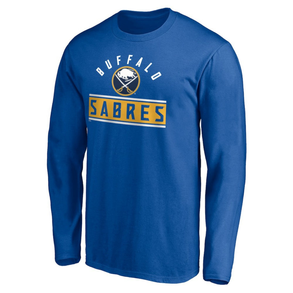 Buffalo Sabres Team Arch Knockout Long Sleeve T-Shirt - Royal - NHL