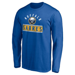 Buffalo Sabres Team Arch Knockout Long Sleeve T-Shirt - Royal - NHL