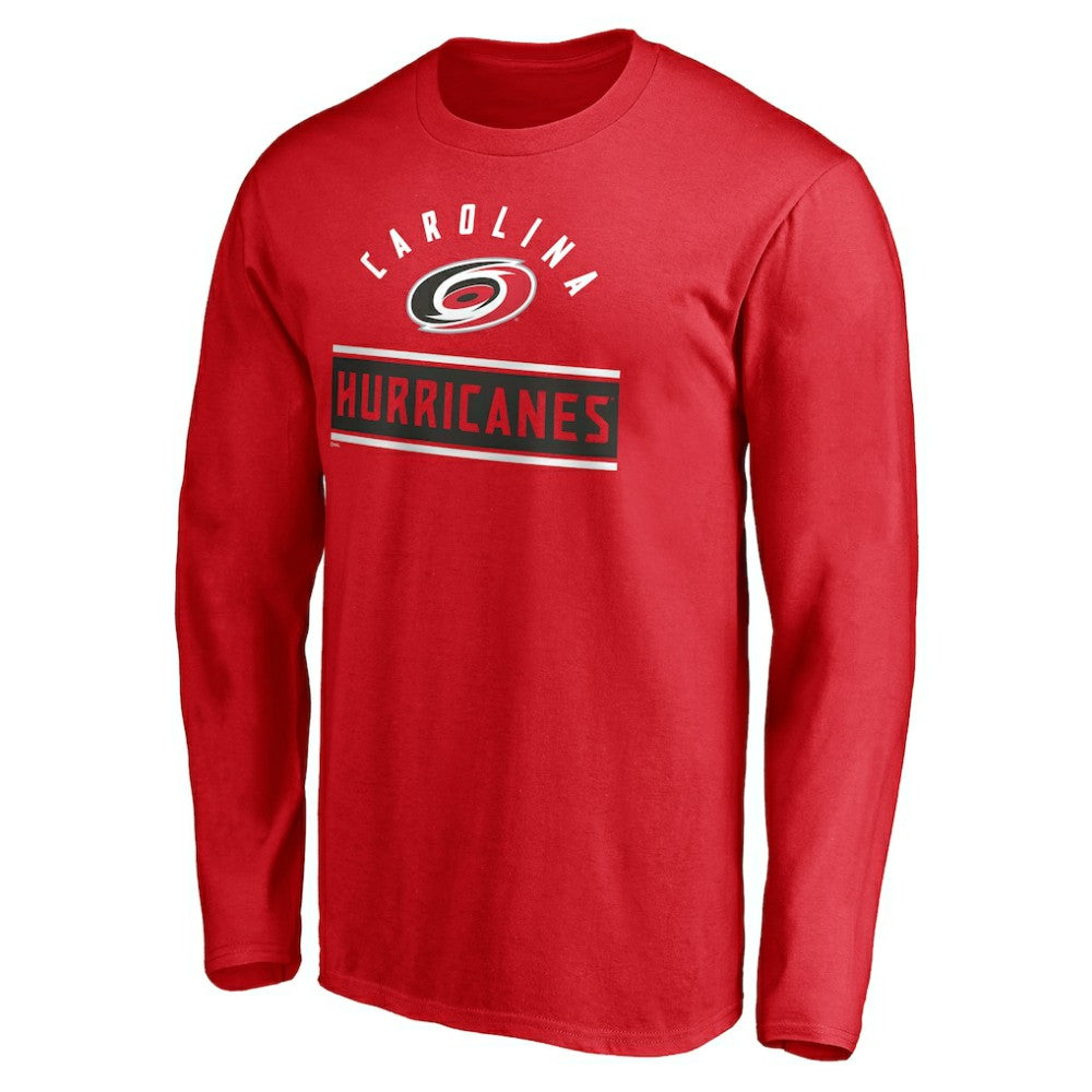 Carolina Hurricanes Team Arch Knockout Long Sleeve T-Shirt - Red - NHL