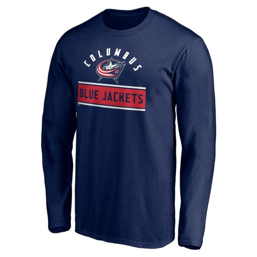 Columbus Blue Jackets Team Arch Knockout Long Sleeve T-Shirt - Navy - NHL