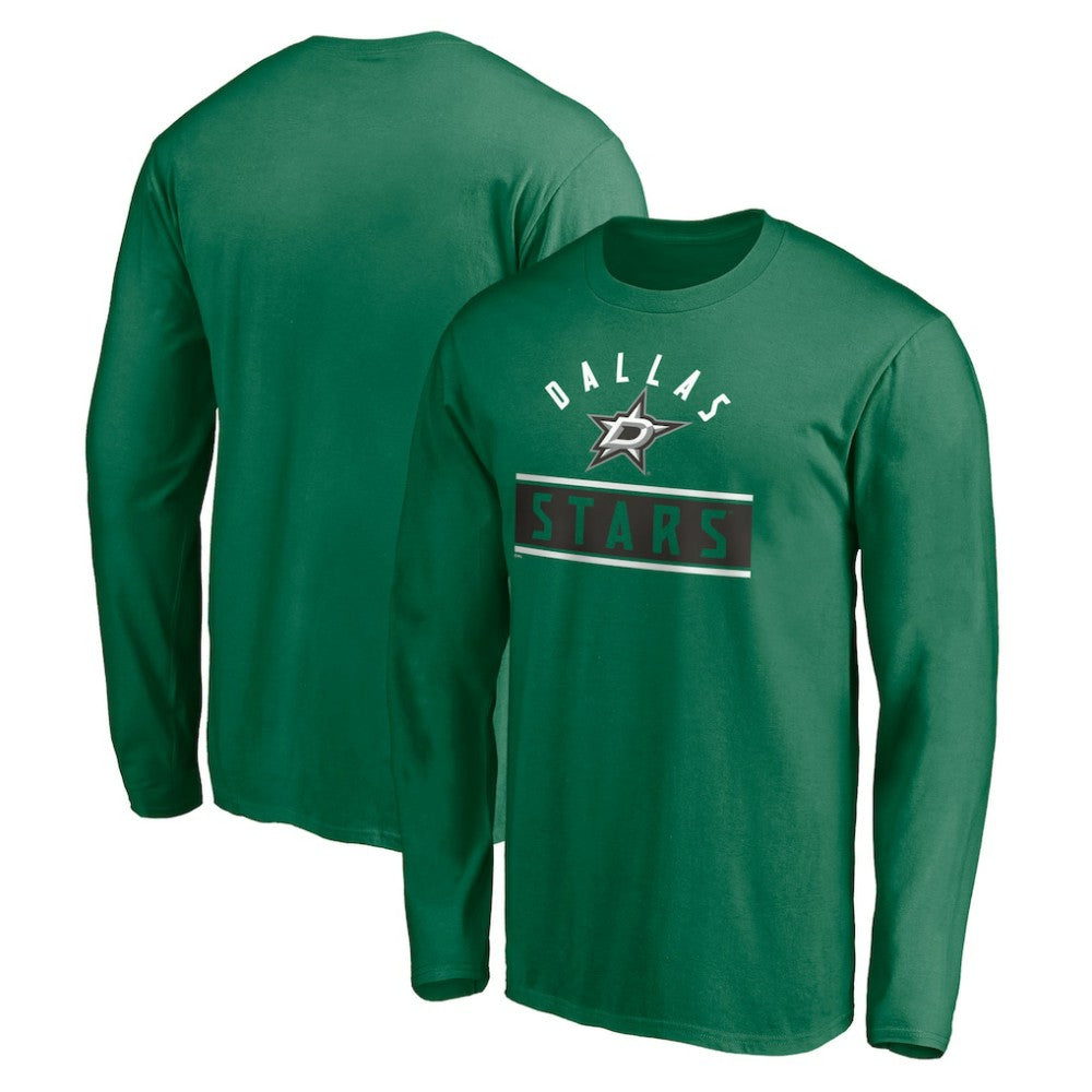 Dallas Stars Team Arch Knockout Long Sleeve T-Shirt - Kelly Green - NHL