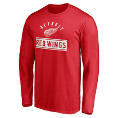 Detroit Red Wings Team Arch Knockout Long Sleeve T-Shirt - Red - NHL