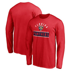 Florida Panthers Team Arch Knockout Long Sleeve T-Shirt - Red - NHL