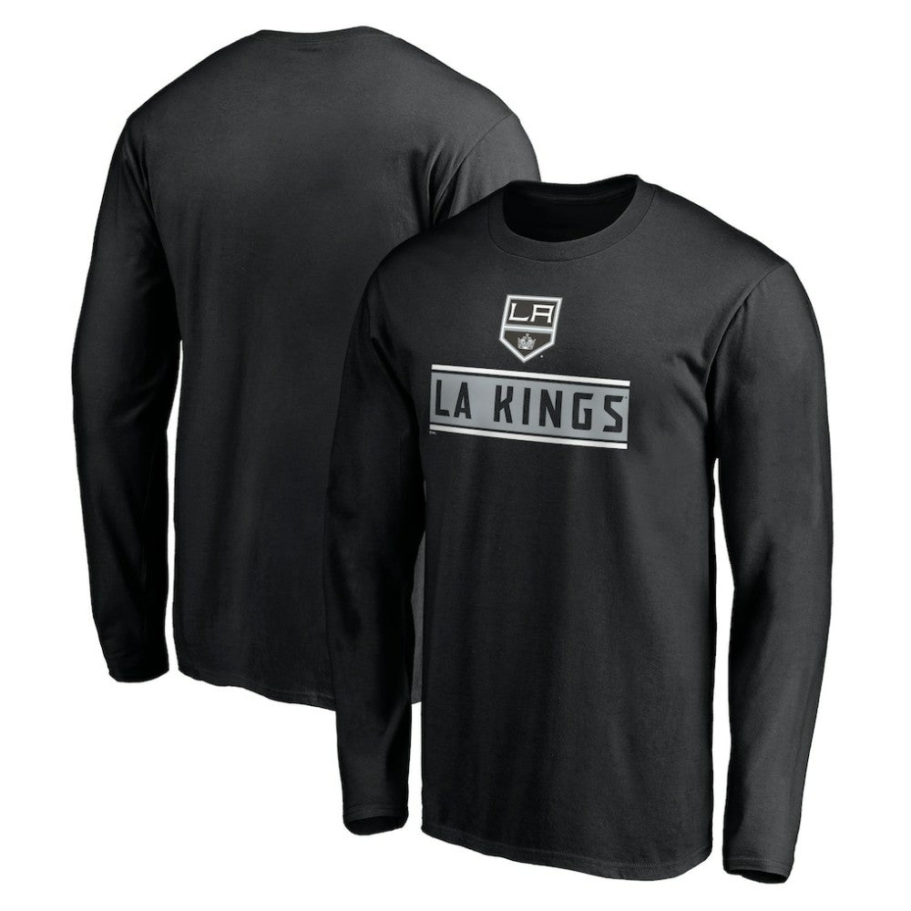 Los Angeles Kings Team Arch Knockout Long Sleeve T-Shirt - Black - NHL