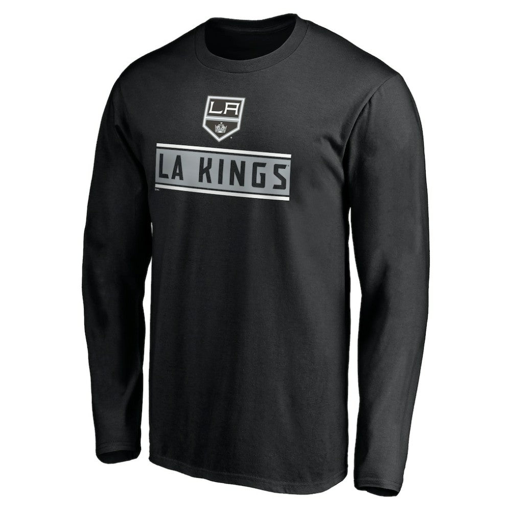 Los Angeles Kings Team Arch Knockout Long Sleeve T-Shirt - Black - NHL