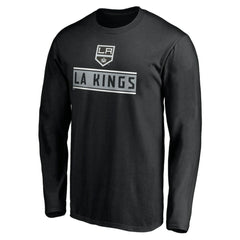 Los Angeles Kings Team Arch Knockout Long Sleeve T-Shirt - Black - NHL