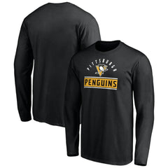 Pittsburgh Penguins Team Arch Knockout Long Sleeve T-Shirt - Black - NHL
