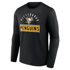 Pittsburgh Penguins Team Arch Knockout Long Sleeve T-Shirt - Black - NHL