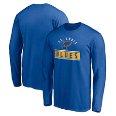 St. Louis Blues Team Arch Knockout Long Sleeve T-Shirt - Blue - NHL