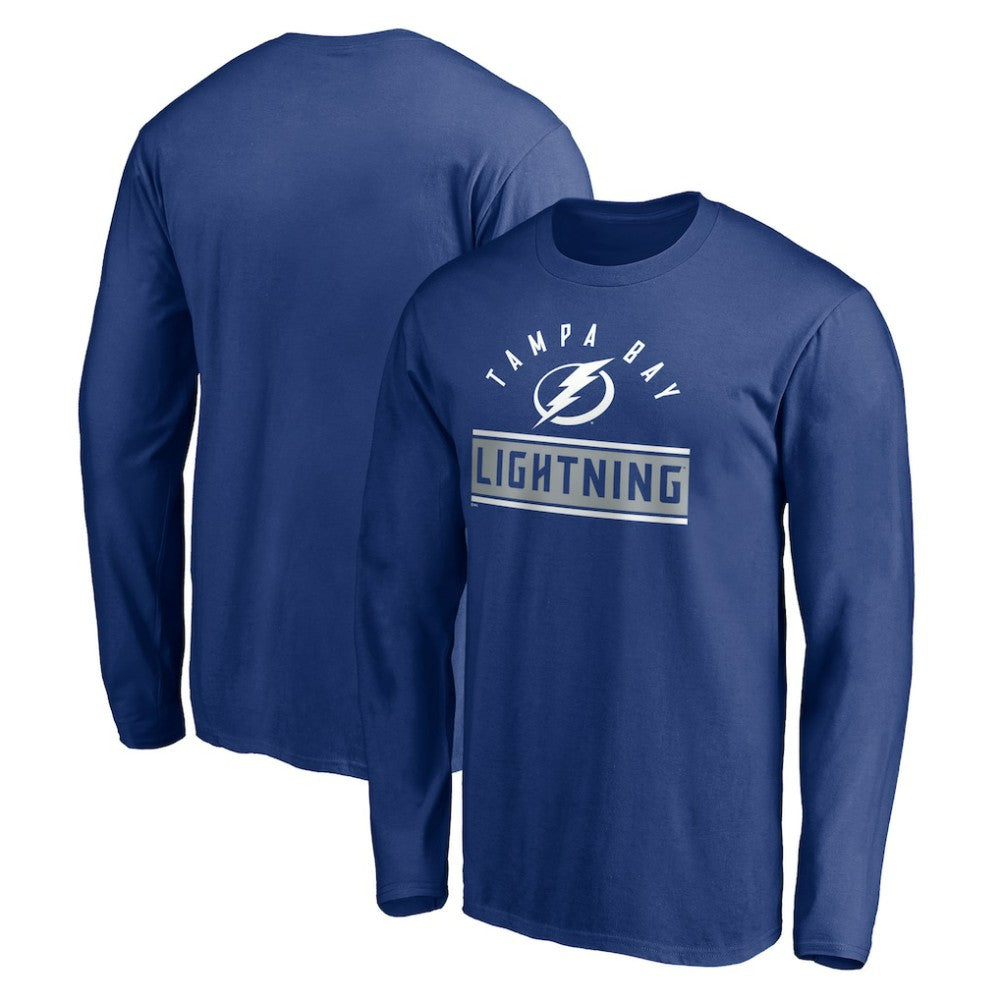 Tampa Bay Lightning Team Arch Knockout Long Sleeve T-Shirt - Blue - NHL