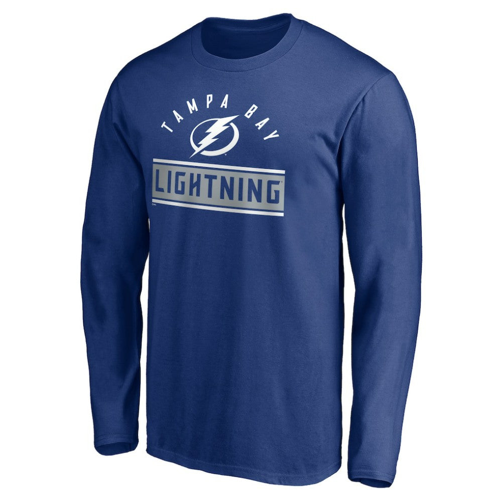 Tampa Bay Lightning Team Arch Knockout Long Sleeve T-Shirt - Blue - NHL