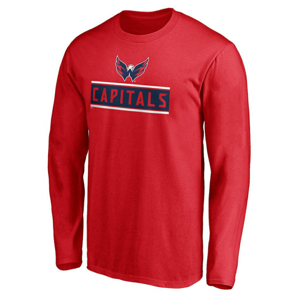 Washington Capitals Team Arch Knockout Long Sleeve T-Shirt - Red - NHL