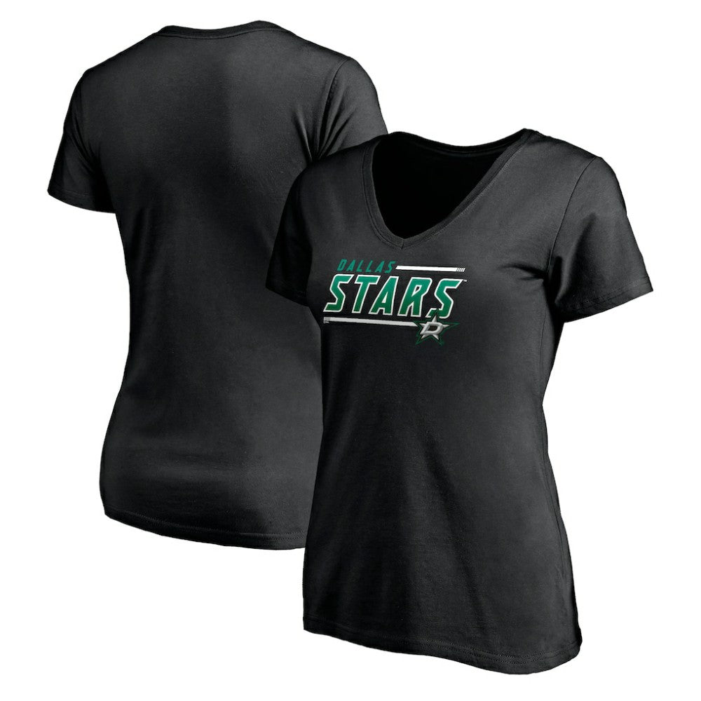 Dallas Stars Women's Mascot In Bounds V-Neck T-Shirt - Black - NHL