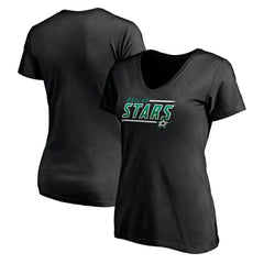 Dallas Stars Women's Mascot In Bounds V-Neck T-Shirt - Black - NHL
