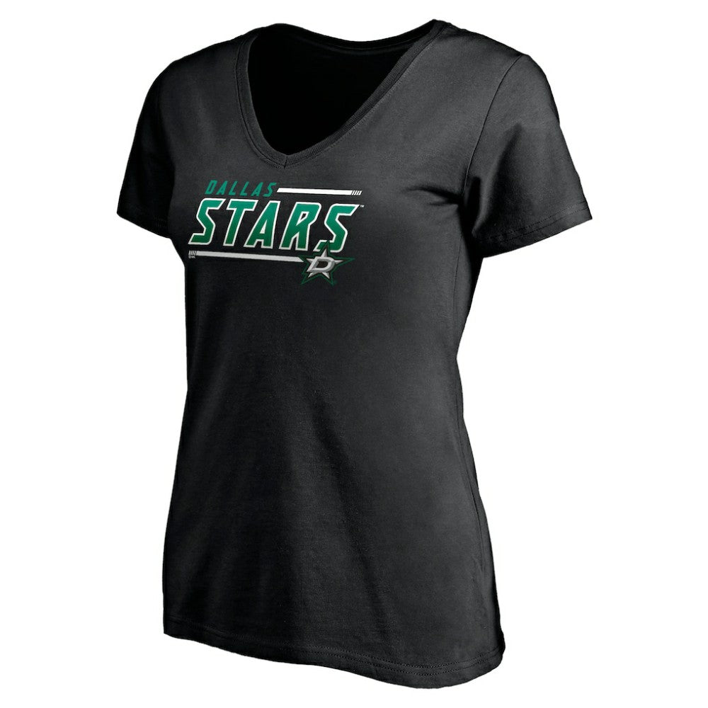 Dallas Stars Women's Mascot In Bounds V-Neck T-Shirt - Black - NHL