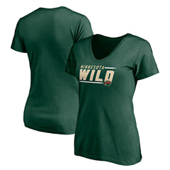 Minnesota Wild Women's Mascot In Bounds V-Neck T-Shirt - Green - NHL