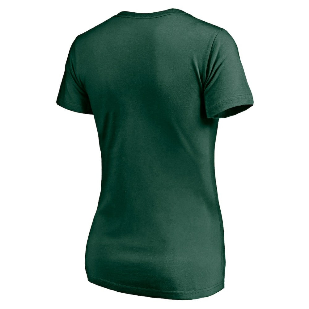 Minnesota Wild Women's Mascot In Bounds V-Neck T-Shirt - Green - NHL