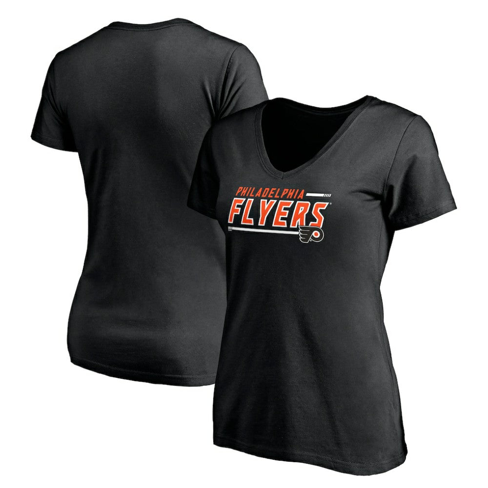 Philadelphia Flyers Women's Mascot In Bounds V-Neck T-Shirt - Black - NHL
