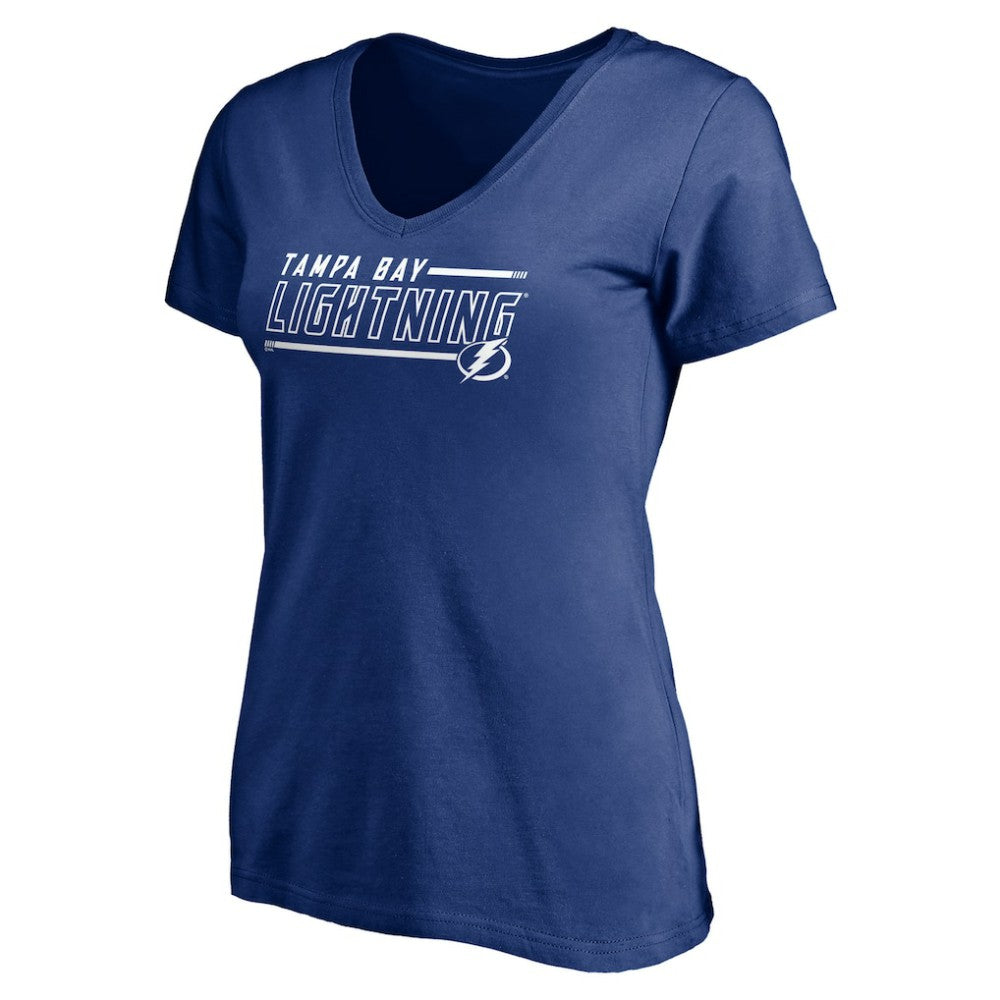 Tampa Bay Lightning Women's Mascot In Bounds V-Neck T-Shirt - Blue - NHL