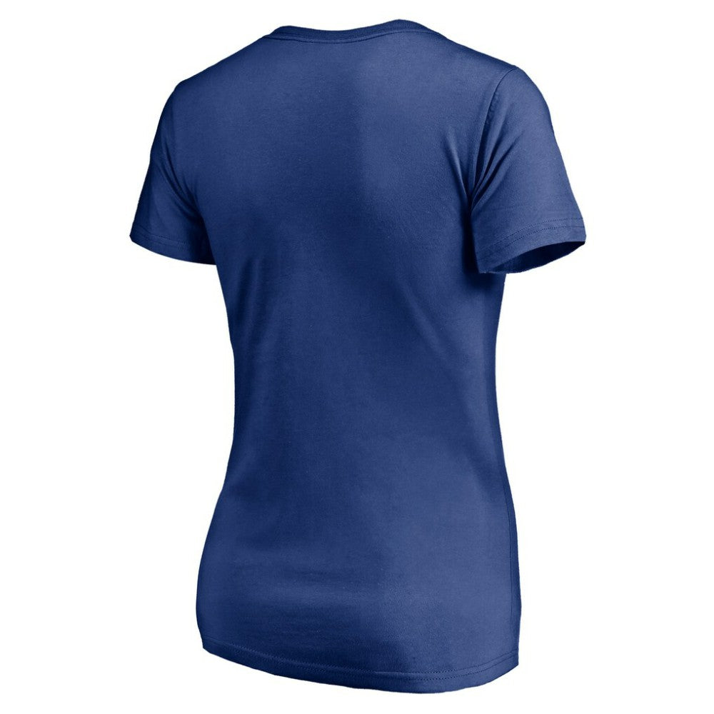 Vancouver Canucks Women's Mascot In Bounds V-Neck T-Shirt - Blue - NHL