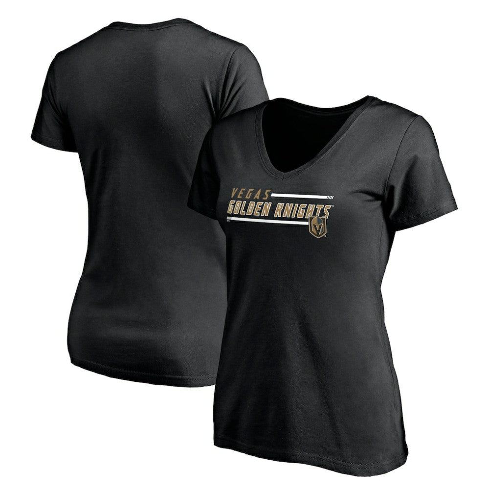 Vegas Golden Knights Women's Mascot In Bounds V-Neck T-Shirt - Black - NHL