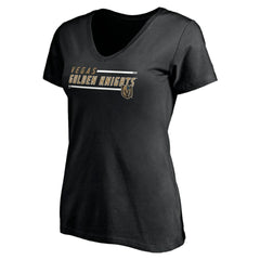 Vegas Golden Knights Women's Mascot In Bounds V-Neck T-Shirt - Black - NHL