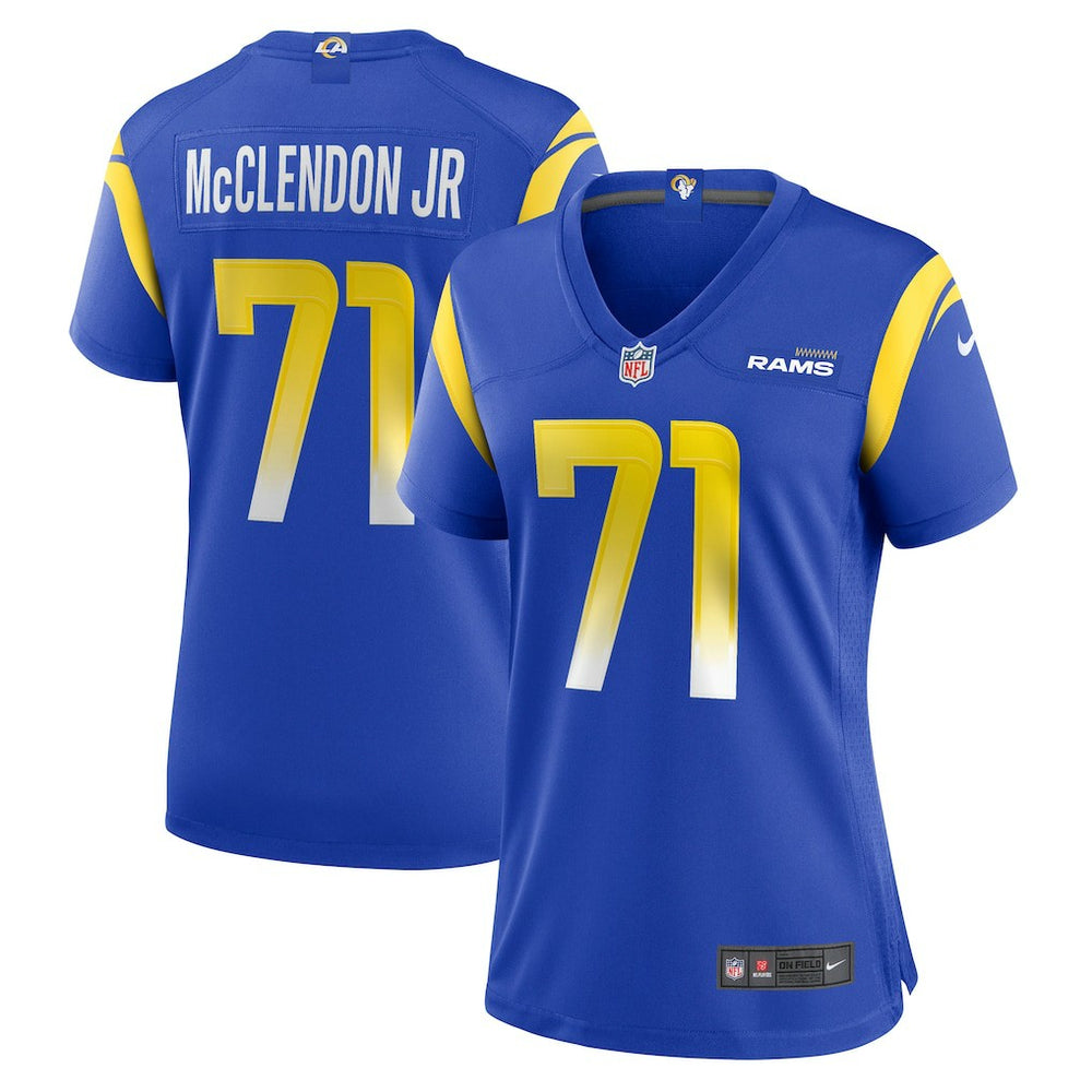 Warren McClendon Jr. Los Angeles Rams Women's Team Game Jersey Royal | Nike for Sale