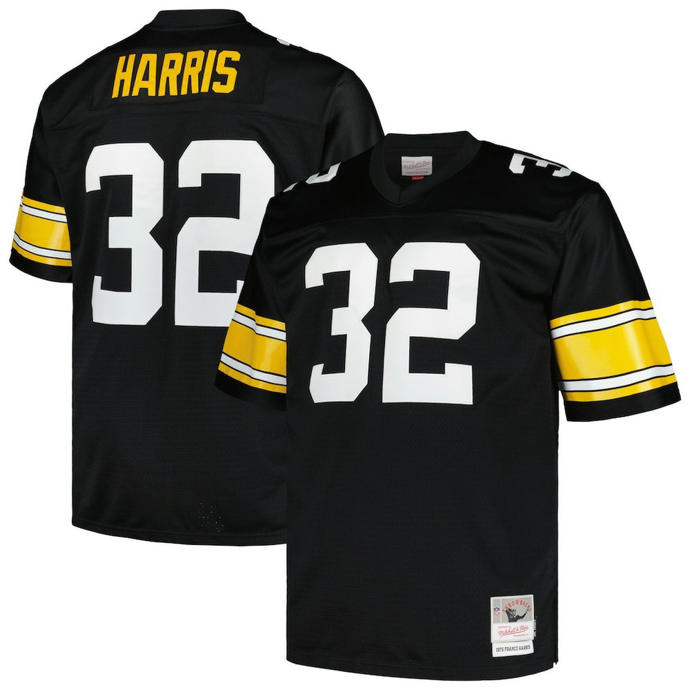 Franco Harris Pittsburgh Steelers Big & Tall 1976 Legacy Retired Player Jersey Black | Mitchell & Ness