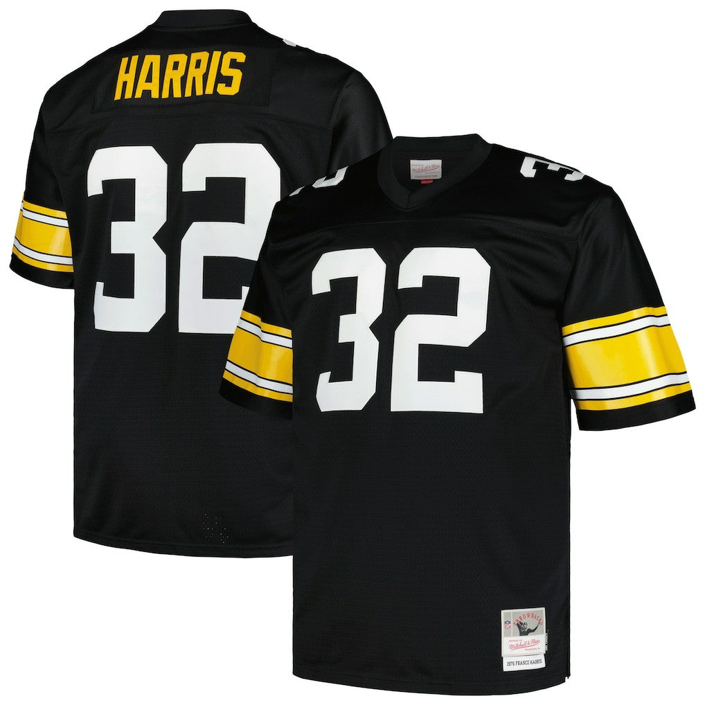Franco Harris Pittsburgh Steelers Big & Tall 1976 Legacy Retired Player Jersey Black | Mitchell & Ness