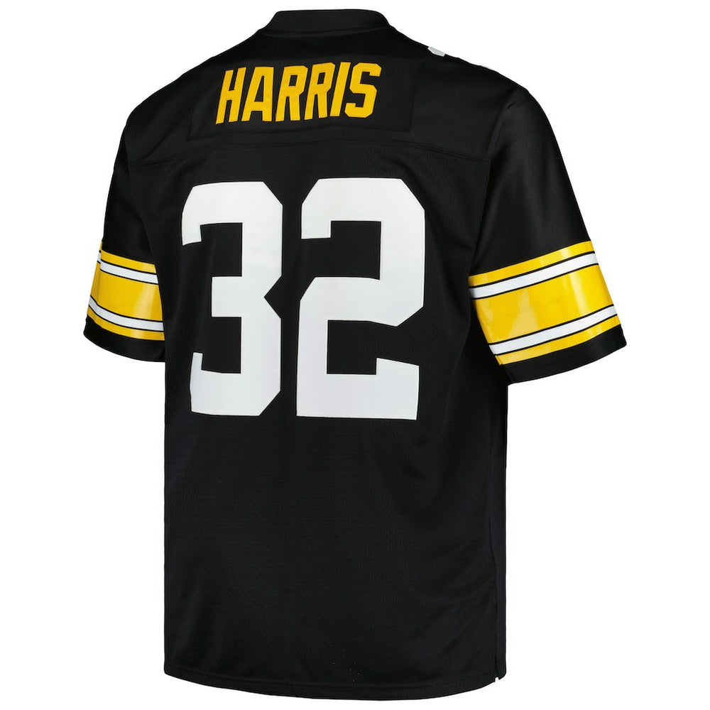 Franco Harris Pittsburgh Steelers Big & Tall 1976 Legacy Retired Player Jersey Black | Mitchell & Ness
