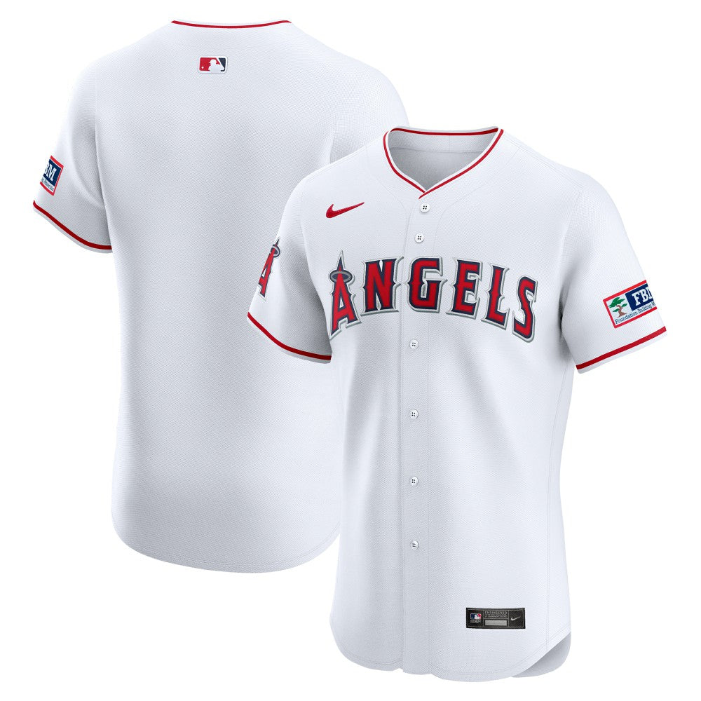 Los Angeles Angels Nike Home Elite Patch Jersey - MLB
