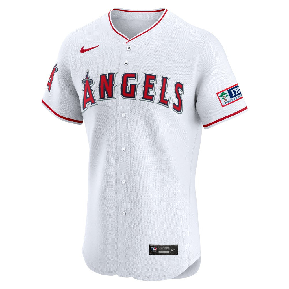 Los Angeles Angels Nike Home Elite Patch Jersey - MLB
