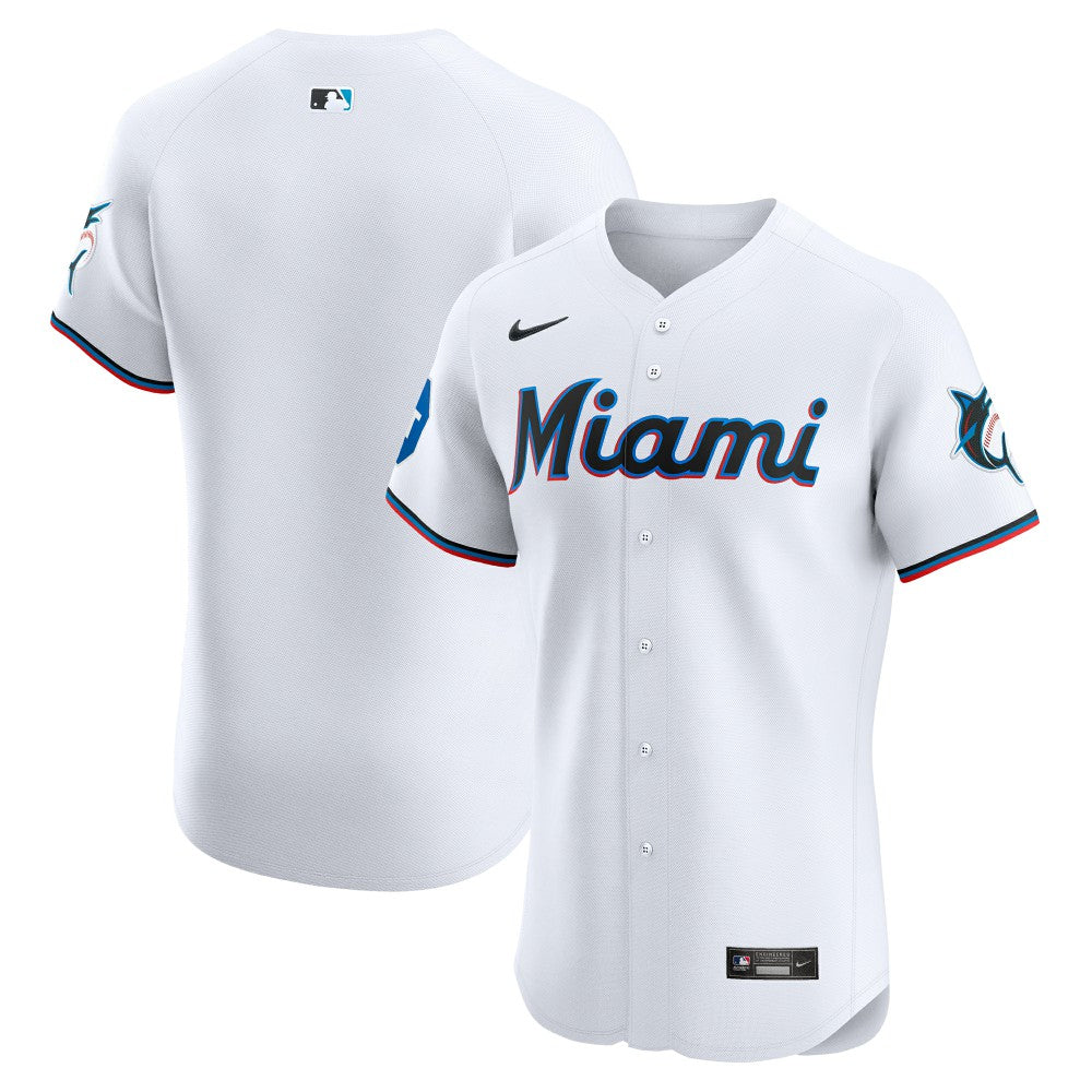 Miami Marlins Nike Home Elite Patch Jersey - MLB