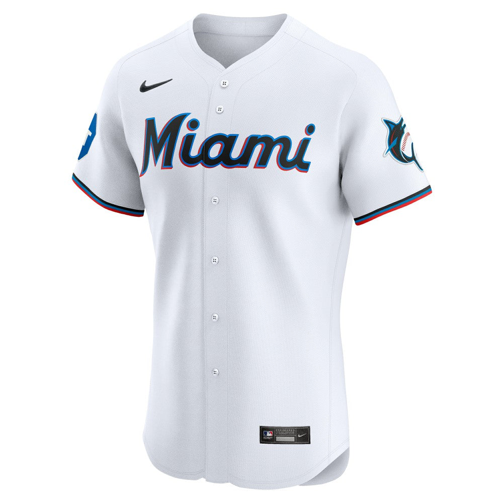 Miami Marlins Nike Home Elite Patch Jersey - MLB