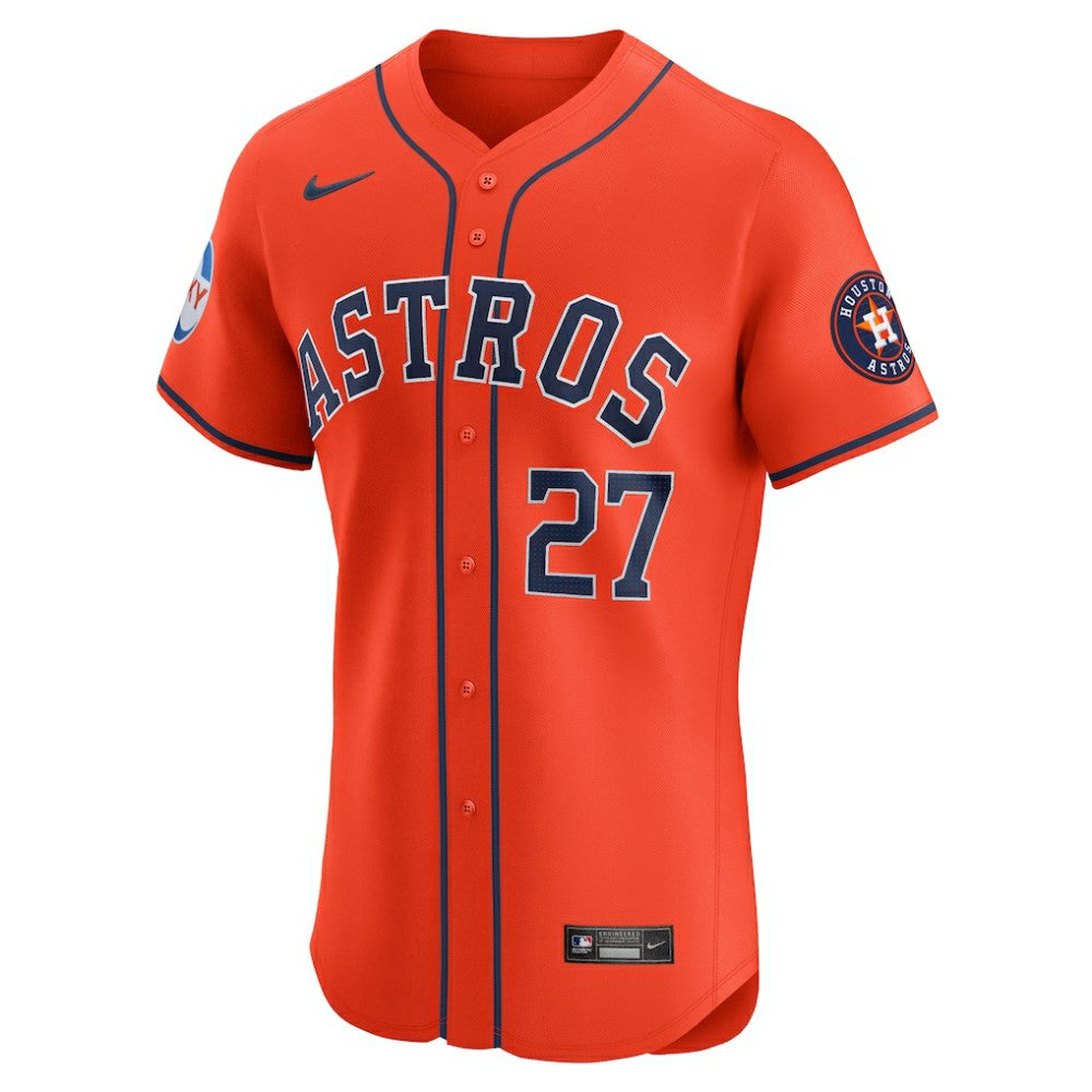 Jose Altuve Houston Astros Nike Alternate Elite Sponsor Patch Player Jersey - MLB
