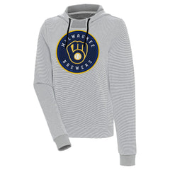 Milwaukee Brewers Antigua Women's Axe Bunker Tri-Blend Pullover Hoodie - MLB