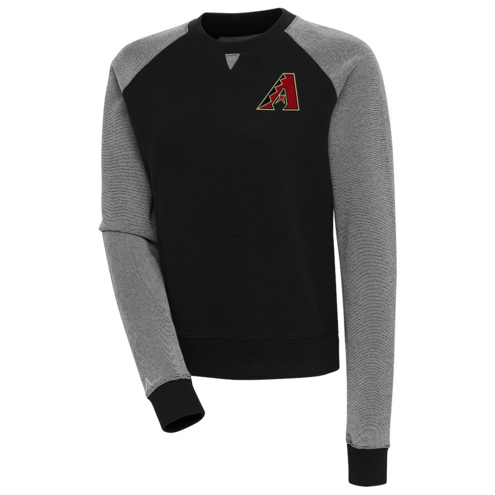 Arizona Diamondbacks Antigua Women's Flier Bunker Tri-Blend Pullover Sweatshirt - MLB