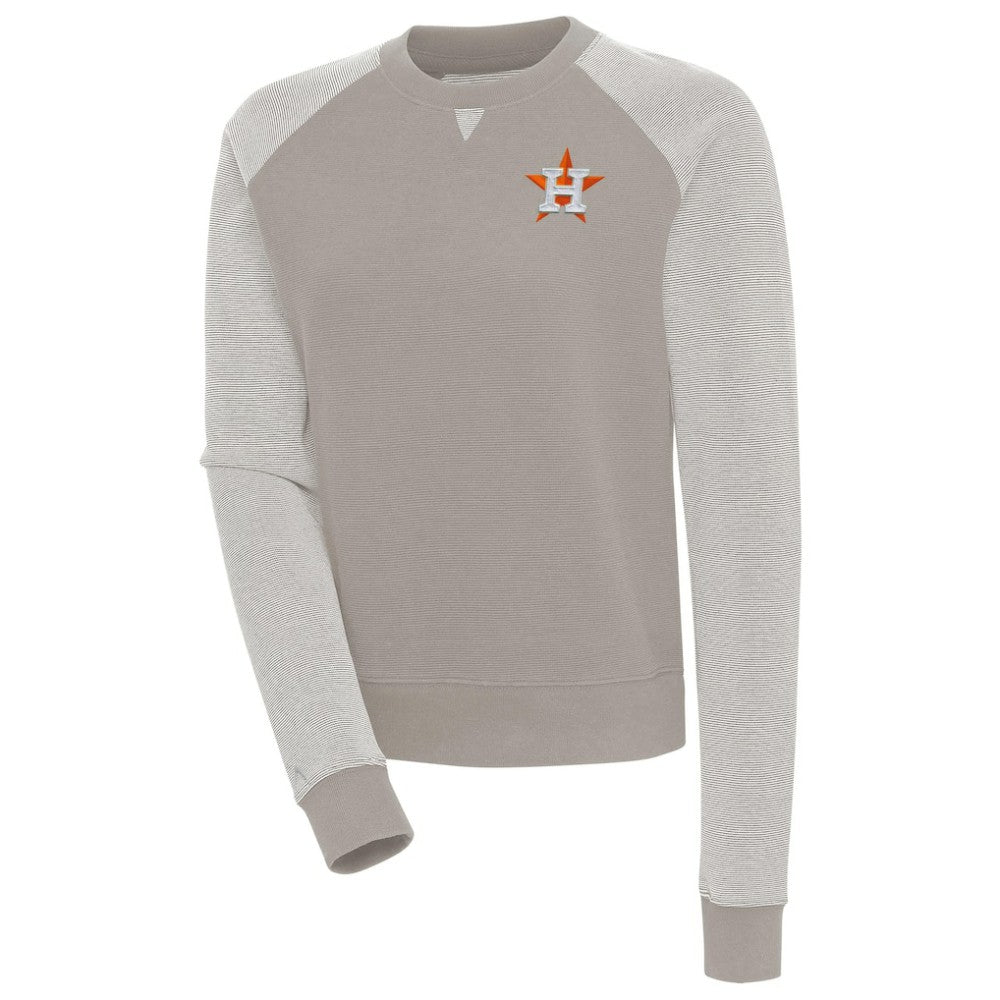 Houston Astros Antigua Women's Flier Bunker Tri-Blend Pullover Sweatshirt - MLB