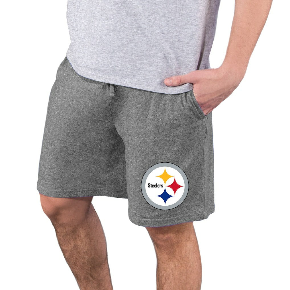 Pittsburgh Steelers Concepts Sport Quest Knit Jam Shorts Charcoal | NFL