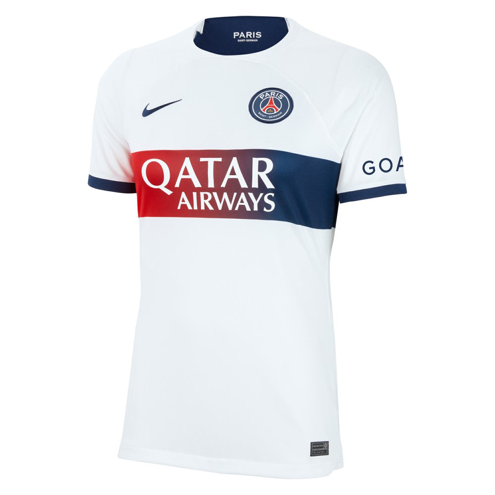 Kylian Mbappe Paris Saint-Germain Women's 2023/24 Away Stadium Replica Player Jersey White | Nike discount