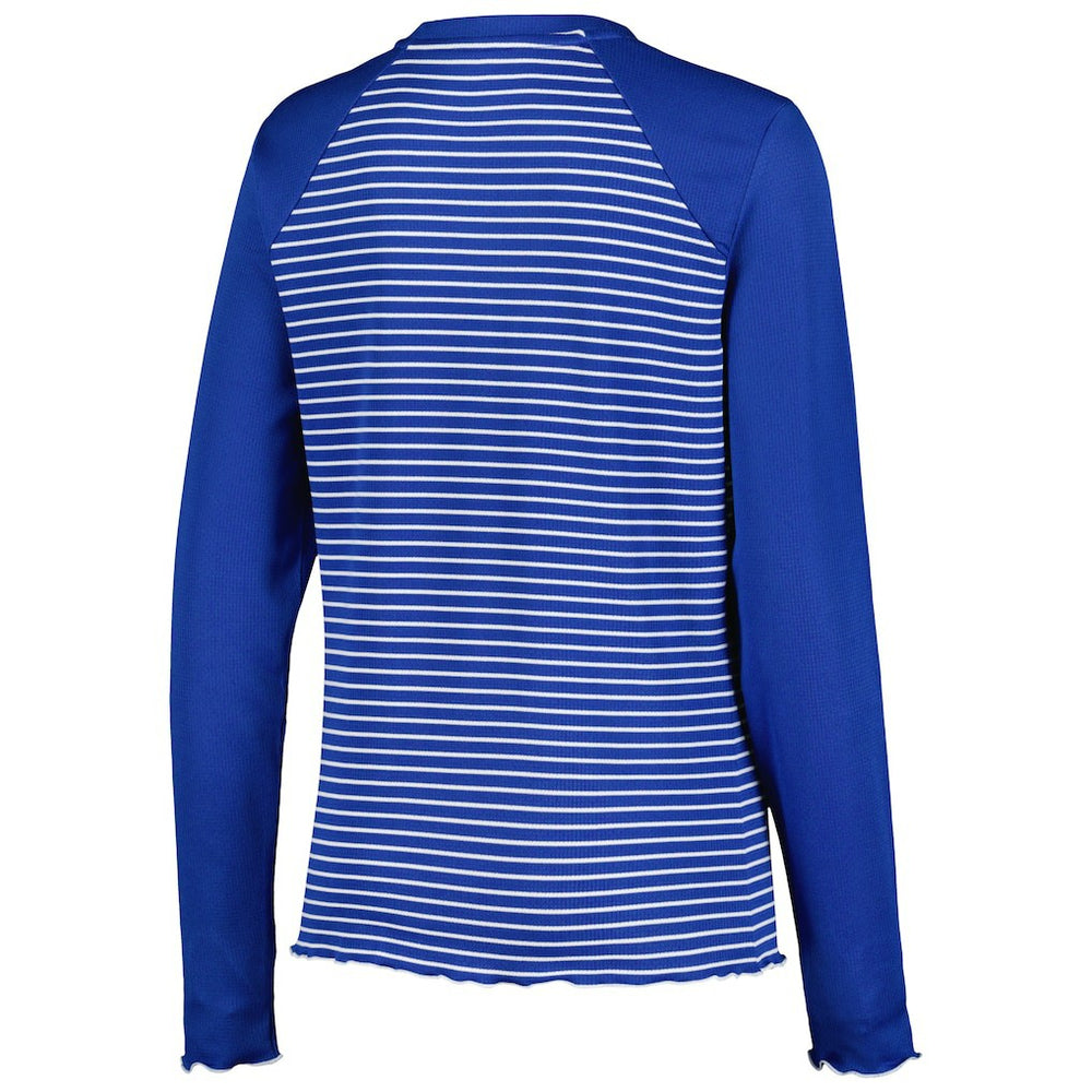 Buffalo Bills Antigua Women's Maverick Waffle Henley Long Sleeve T-Shirt Royal | NFL