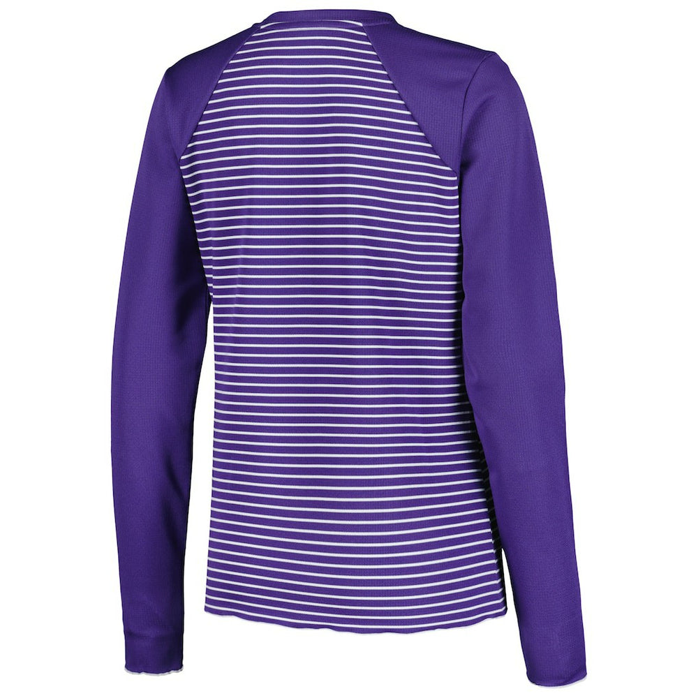 Minnesota Vikings Antigua Women's Maverick Waffle Henley Long Sleeve T-Shirt Purple | NFL