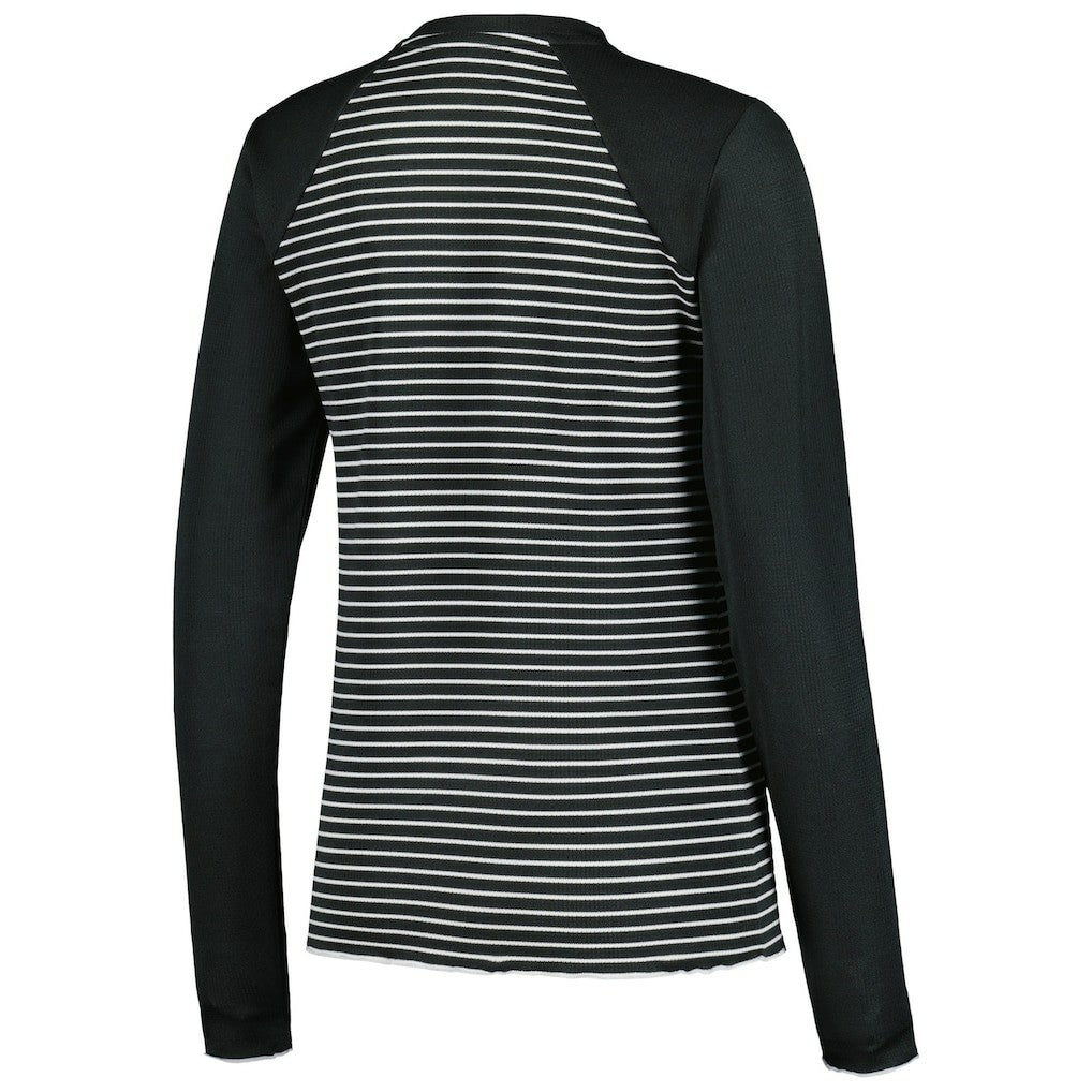 Pittsburgh Steelers Antigua Women's Maverick Waffle Henley Long Sleeve T-Shirt Black | NFL