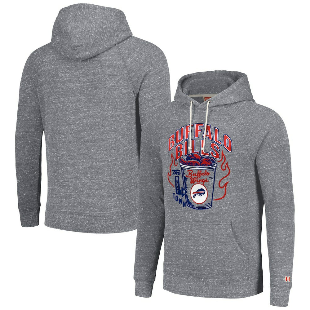 Buffalo Bills Homage Unisex NFL x Guy Fieri’s Flavortown Tri-Blend Pullover Hoodie Gray | NFL
