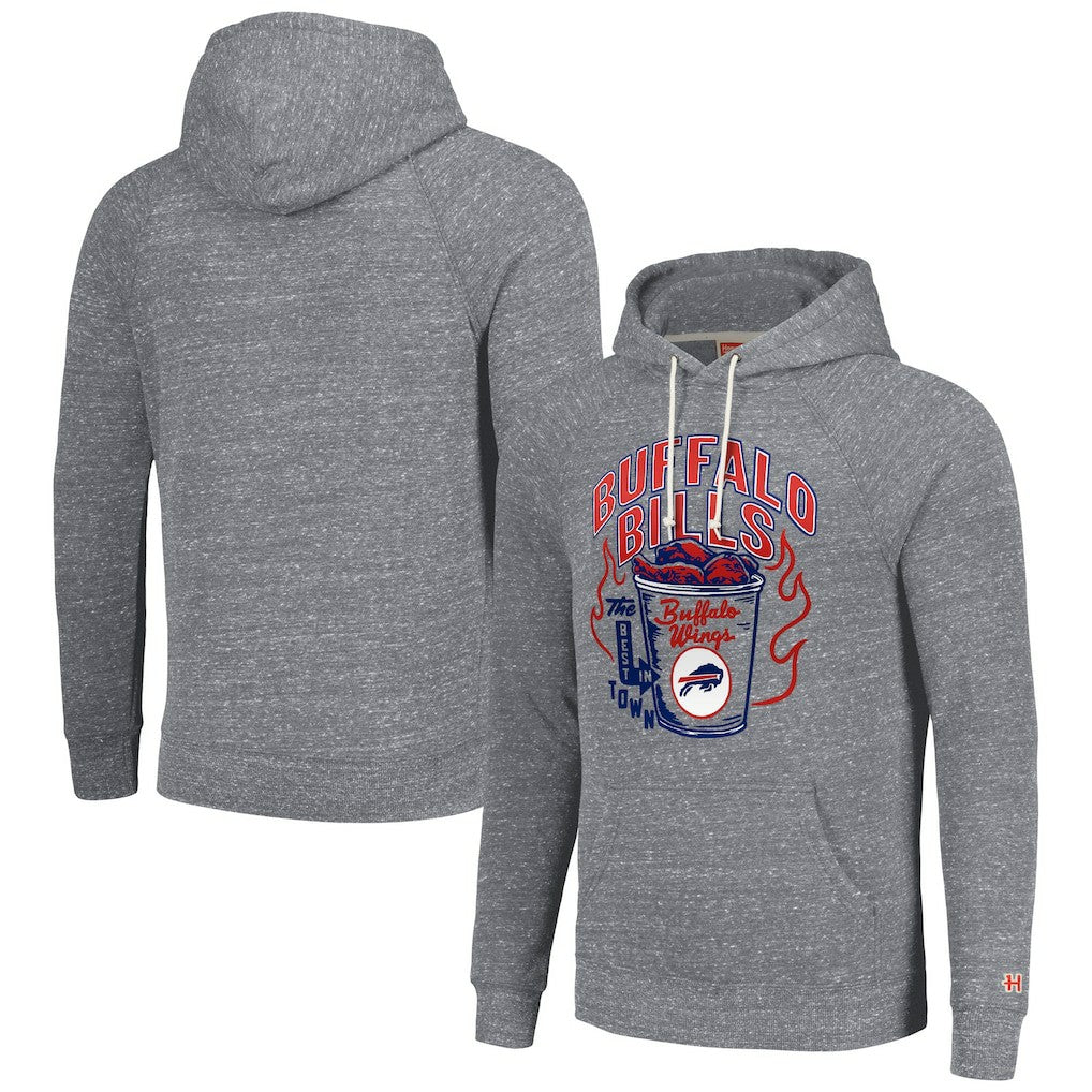 Buffalo Bills Homage Unisex NFL x Guy Fieri’s Flavortown Tri-Blend Pullover Hoodie Gray | NFL