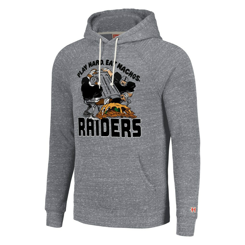 Las Vegas Raiders Homage Unisex NFL x Guy Fieri’s Flavortown Tri-Blend Pullover Hoodie Gray | NFL