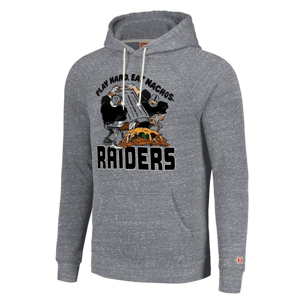 Las Vegas Raiders Homage Unisex NFL x Guy Fieri’s Flavortown Tri-Blend Pullover Hoodie Gray | NFL
